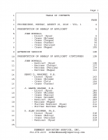 Hearings Table of Contents